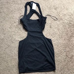 Backless black dress